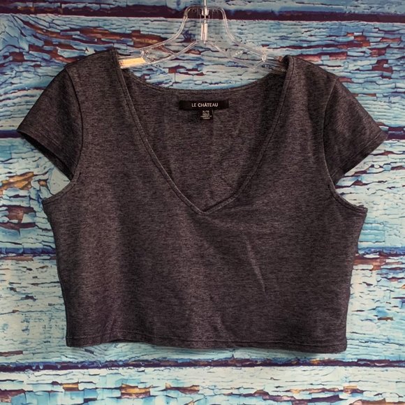 Le Chateau Cap Sleeved Crop Top - Picture 1 of 7